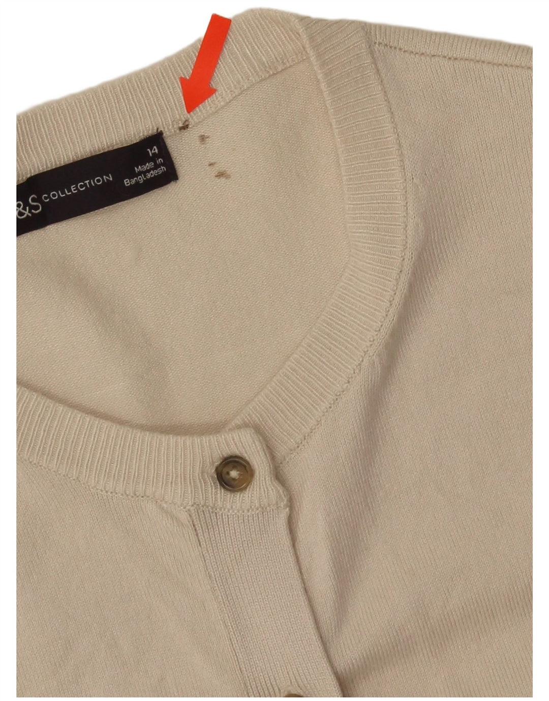 Marks & Spencer Cardigan pour femme en viscose blanc cassé UK 44