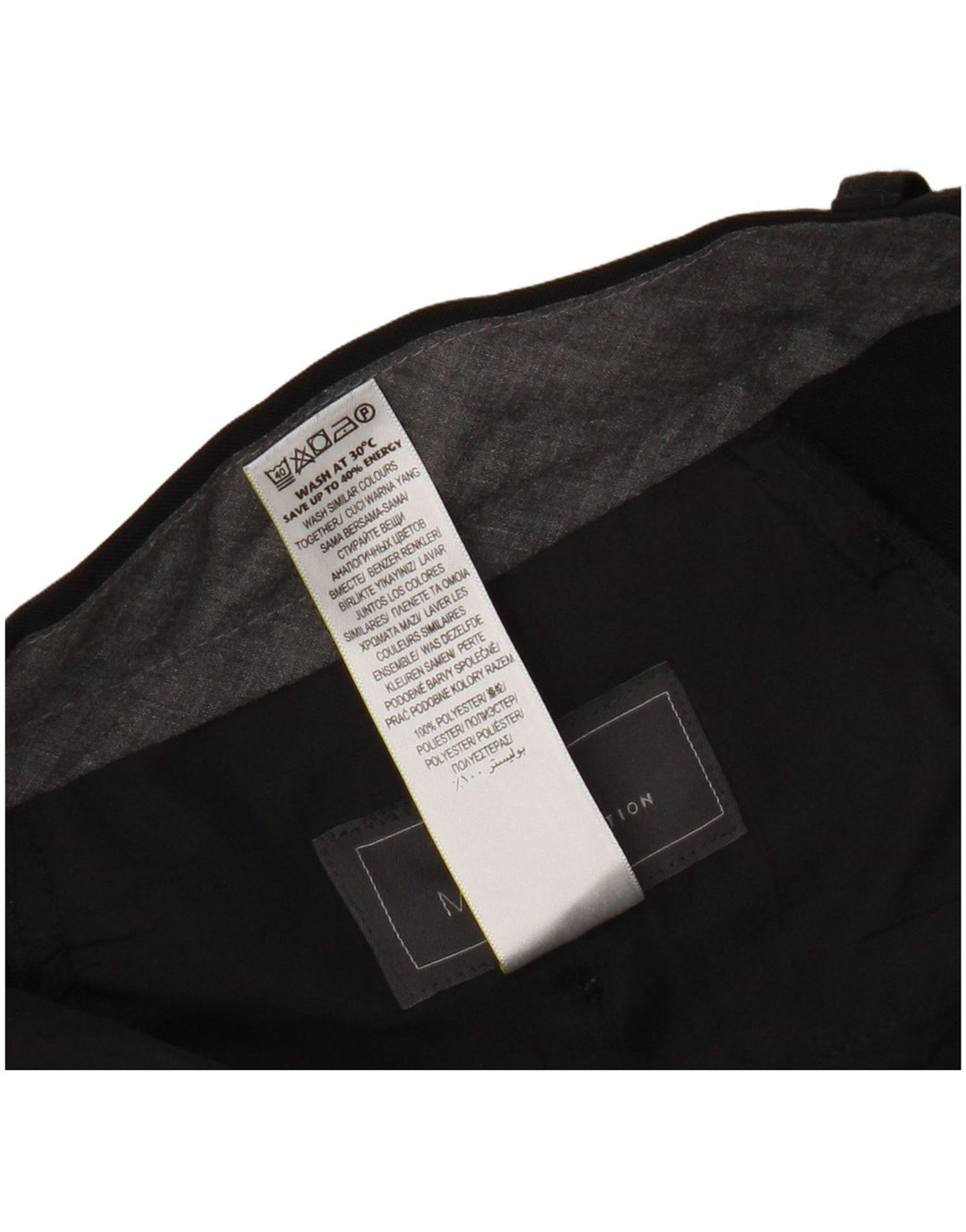 Marks & Spencer Pantalon de costume coupe classique pour homme W34 L27 Noir Polyester