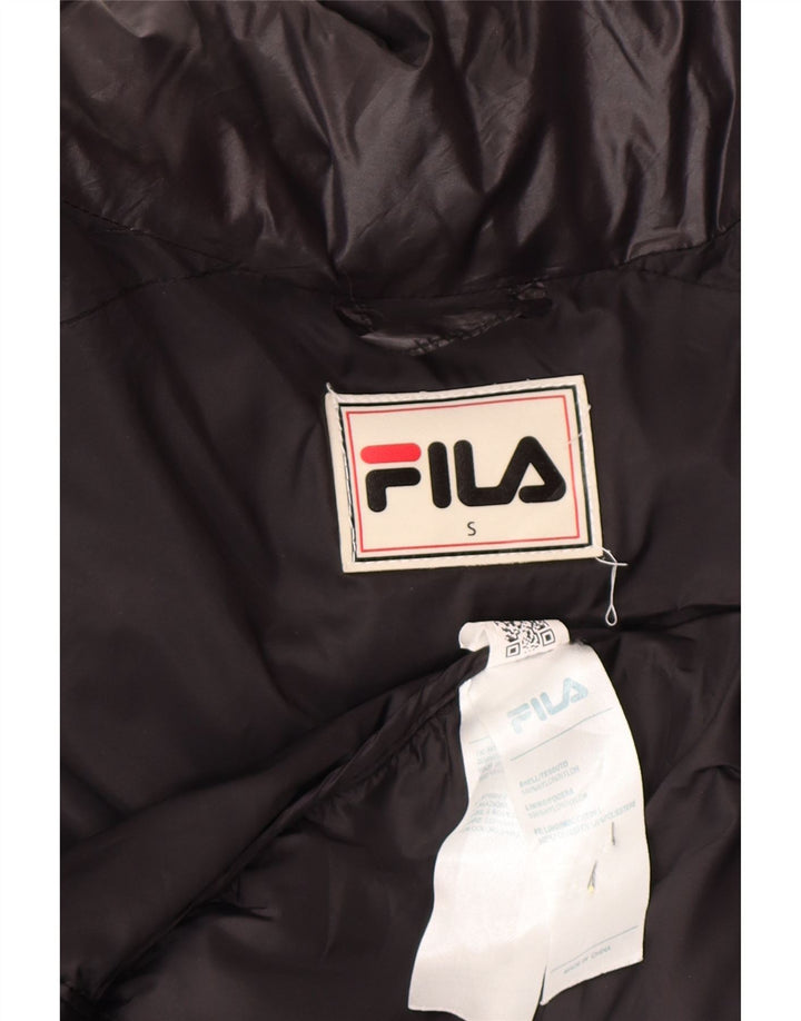 Fila Veste matelassée coupe ample pour homme UK 36 Small Noir Nylon