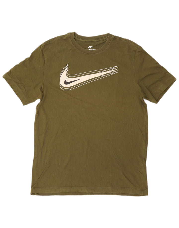 Nike T-shirt graphique pour homme en coton kaki moyen