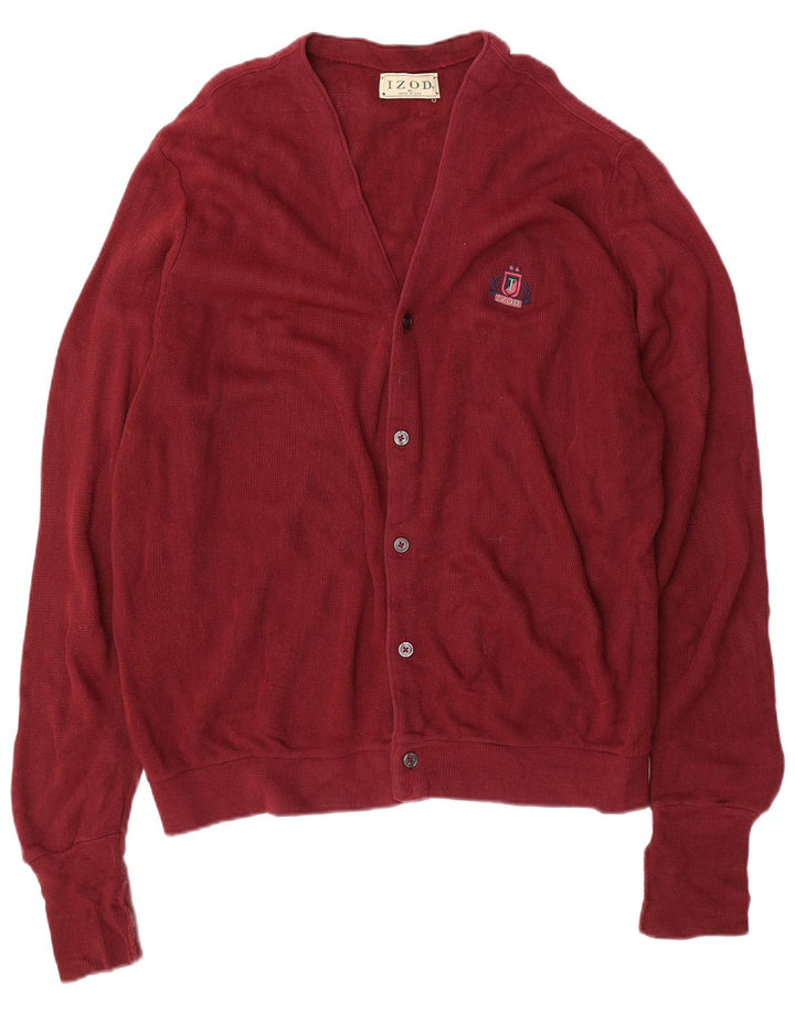 Izod Cardigan Homme Pull XL Bordeaux Acrylique