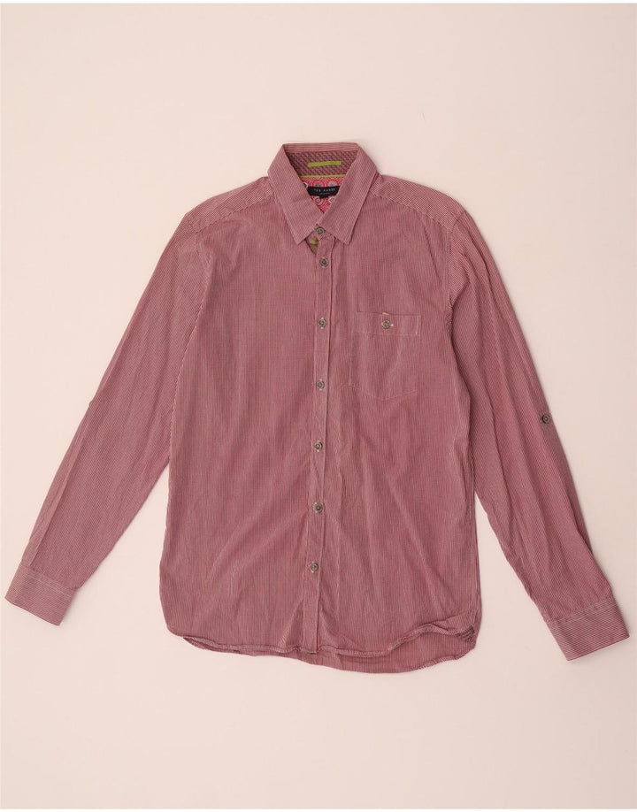 Ted Baker Chemise Homme Taille 3 Moyen Rouge Vichy Coton