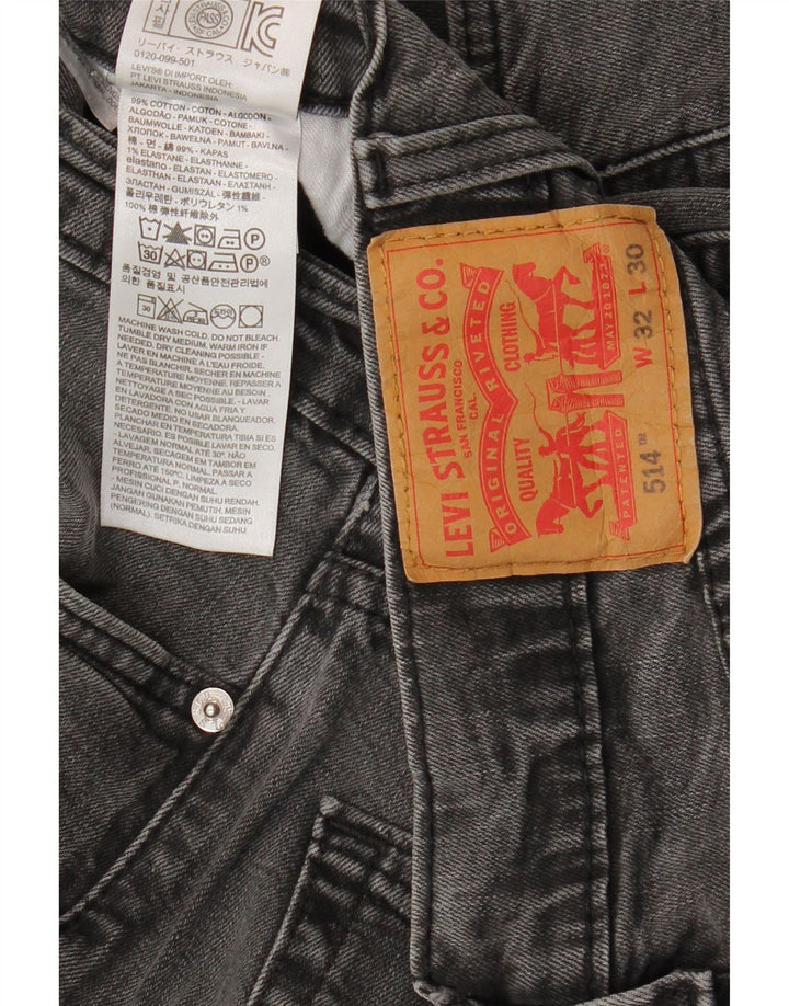 Levi's Jean Droit 514 Homme Gris W32 L30 Coton