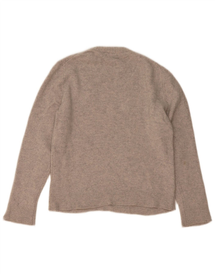 Massimo Dutti Pull ras du cou pour femme UK 14 Gris moyen moucheté