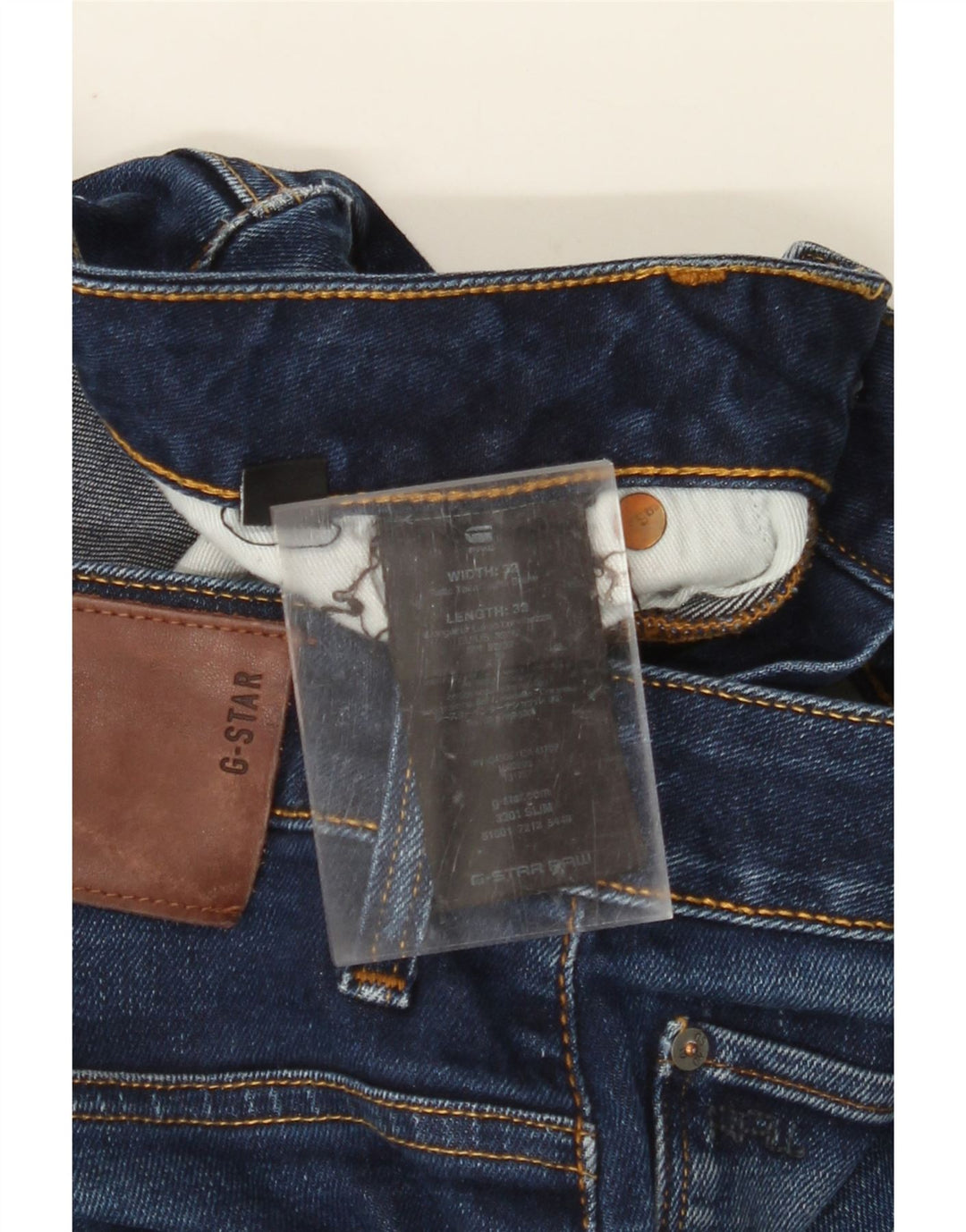 G-STAR Jean Slim Homme W32 L32 Bleu Marine Coton