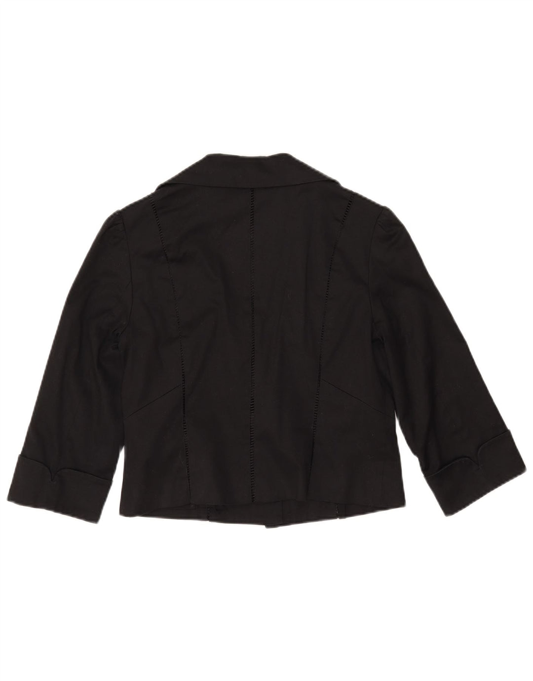 Coast Veste boléro à manches 3/4 pour femme UK 12 en coton noir moyen