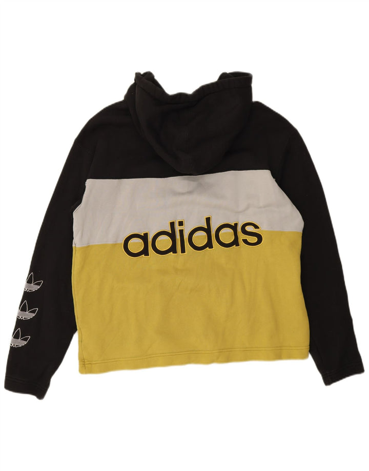 Adidas Pull à capuche zippé graphique pour homme, color block multicolore moyen