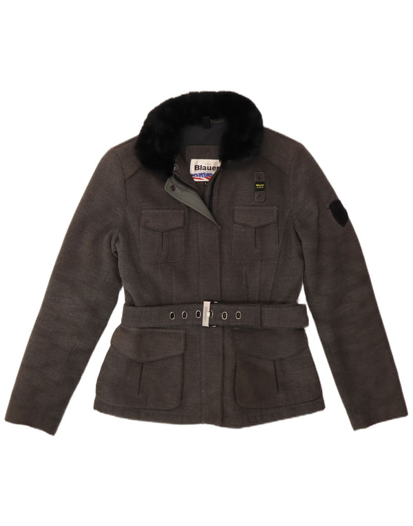 Blauer Manteau coupe-vent pour femme UK 16 Large Gris Polyester