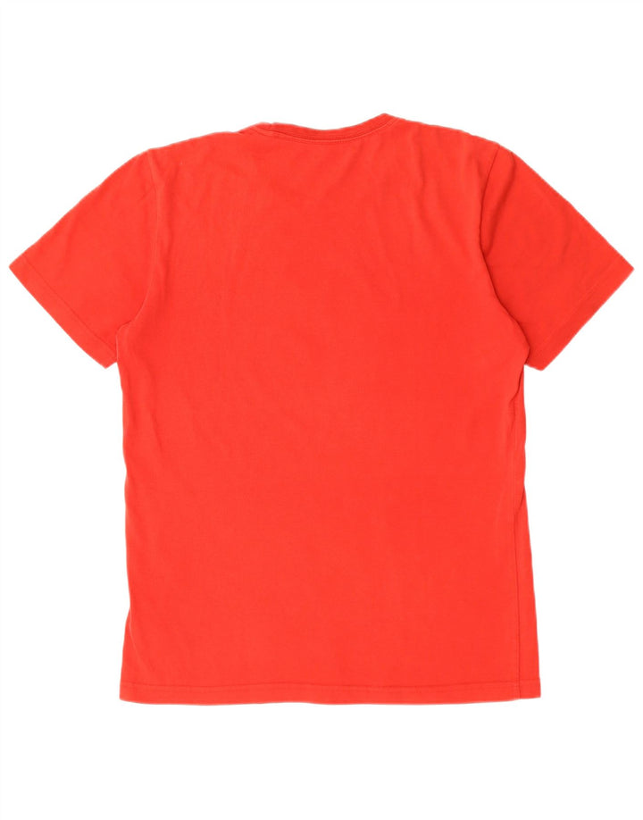 Adidas Homme Climalite Graphic T-Shirt Top Rouge Moyen Coton