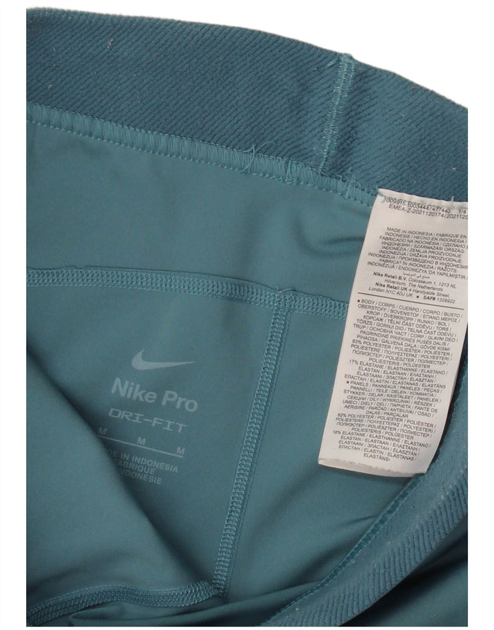 Nike Legging graphique Dri Fit pour femme UK 12 Polyester turquoise moyen