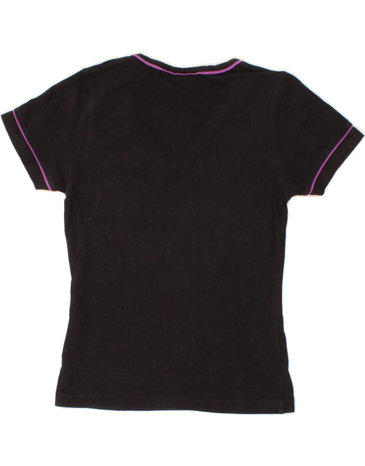 FILA Womens T-Shirt Top UK 12 Medium Black Cotton Vintage Fila and Second-Hand Fila from Messina Hembry 