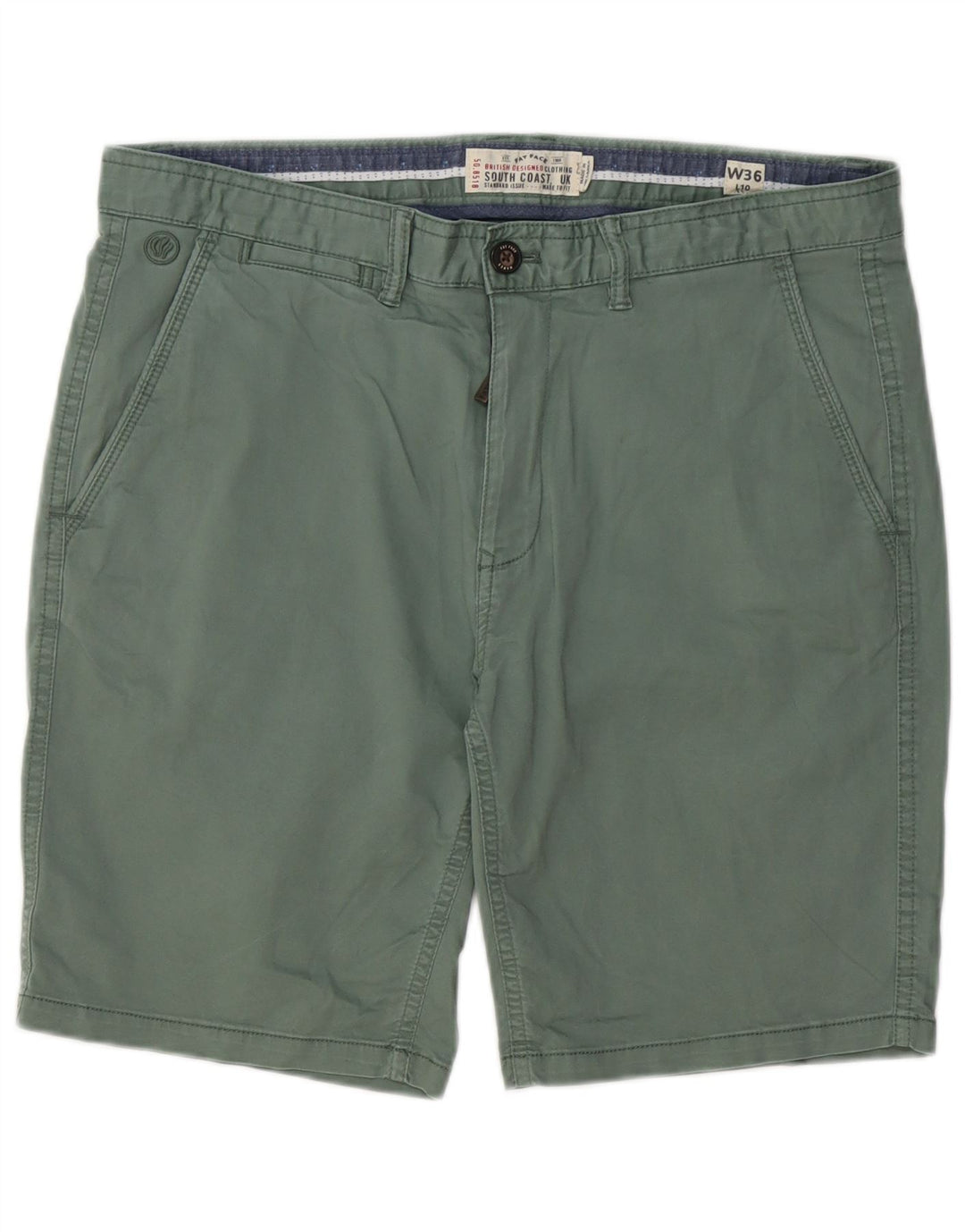Fat Face Short Chino Homme W36 Large Vert Coton