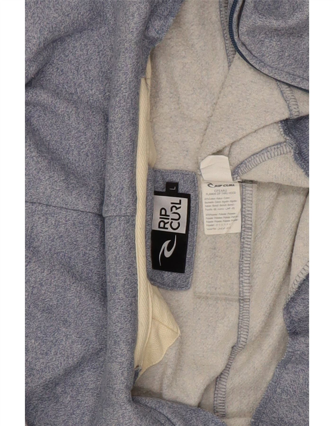 Rip Curl Pull à capuche zippé pour homme Grand coton bleu