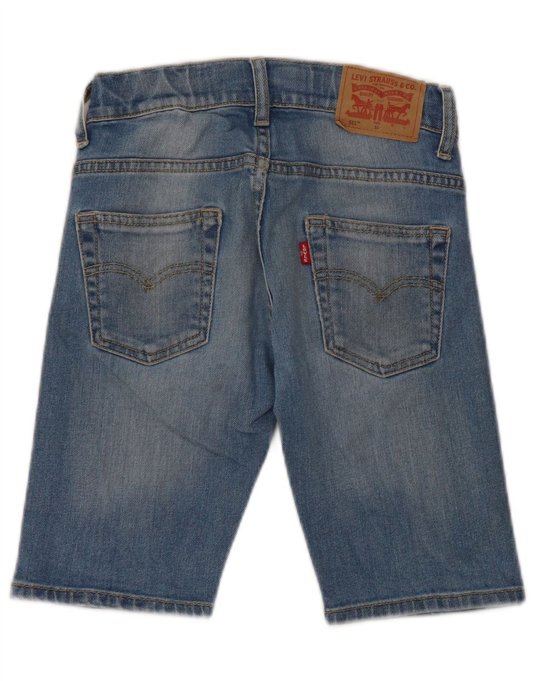 Levi's Short en jean slim 511 pour garçon 9-10 ans W24 Bleu coton