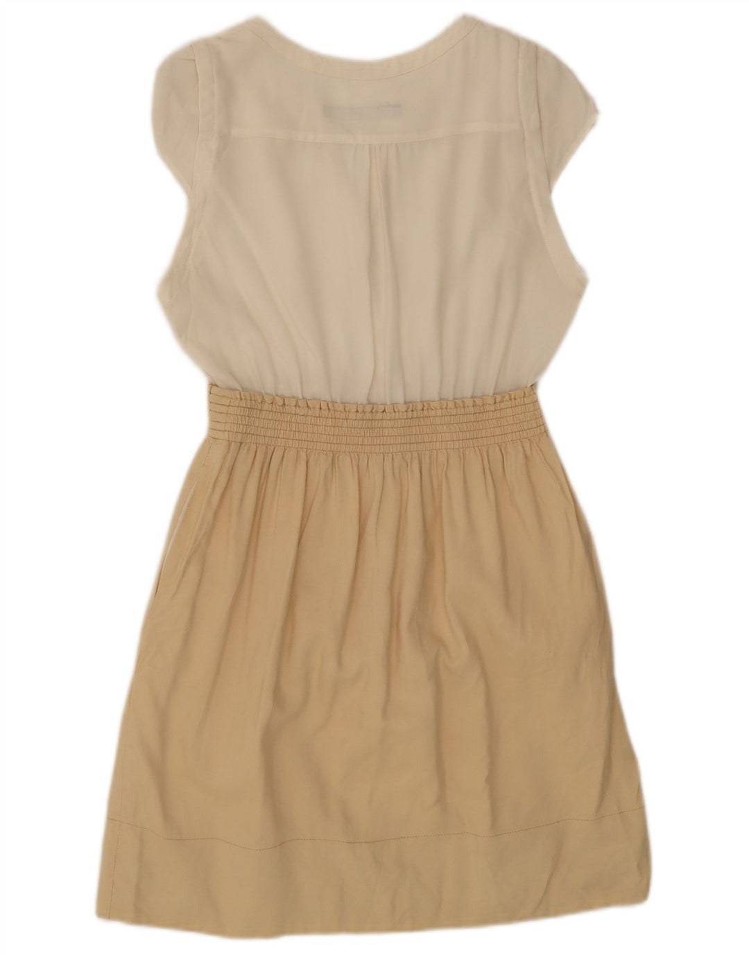 Zara Womens Basic Dress UK 12 Medium Blanc Colorblock Polyester