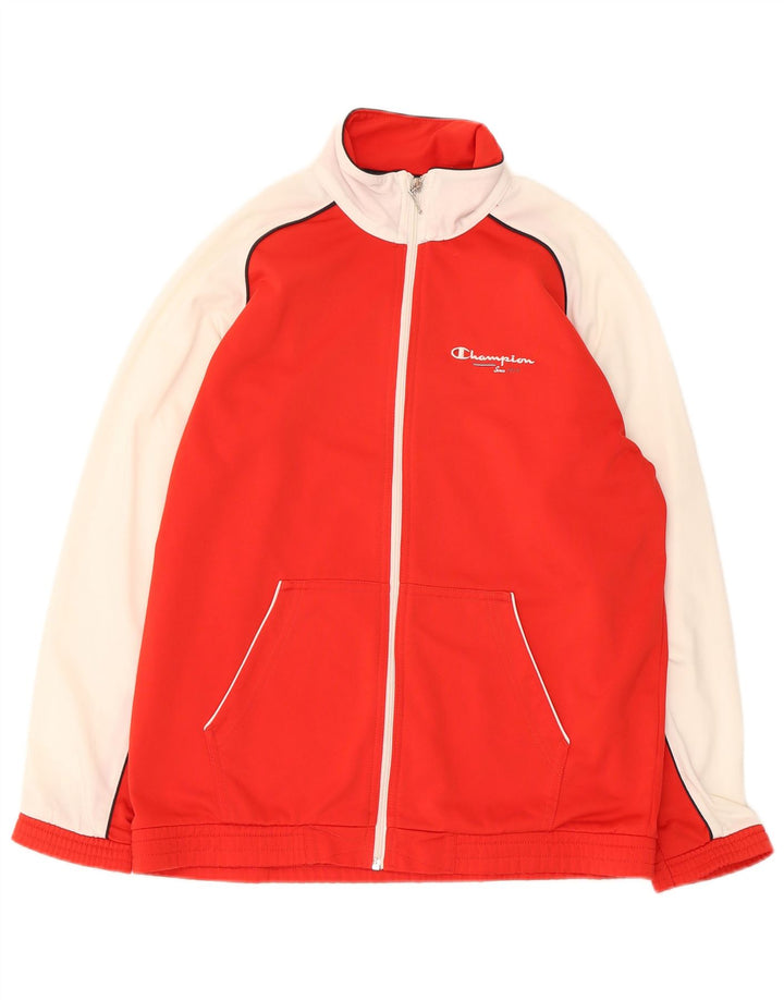 Champion Veste de Survêtement Garçon 13-14 Ans XL Rouge Colorblock Polyester