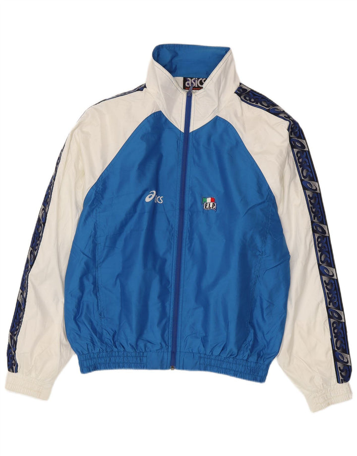 Asics Veste de Survêtement Graphique Homme Bleu Moyen Polyester Colorblock