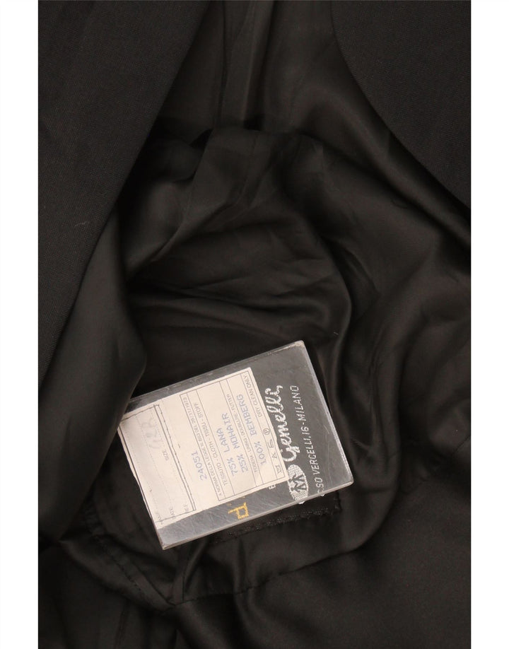 Gemelli Veste blazer à 1 bouton pour homme UK 42 XL Laine noire