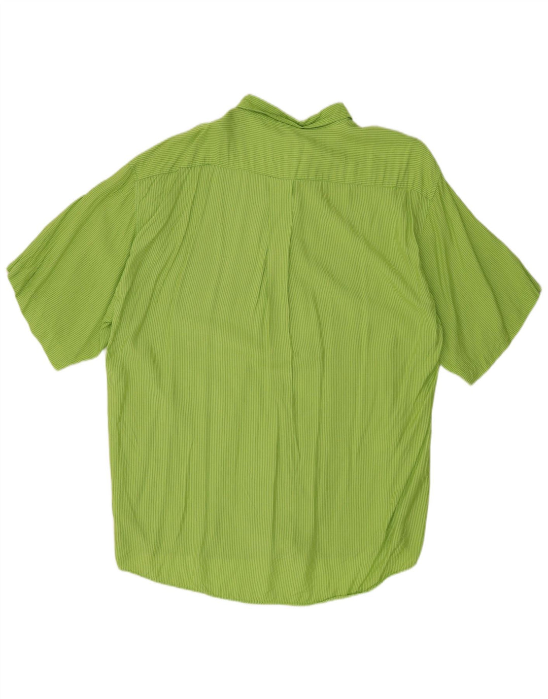 TIPO'S Chemise à manches courtes pour homme XL Vert à fines rayures
