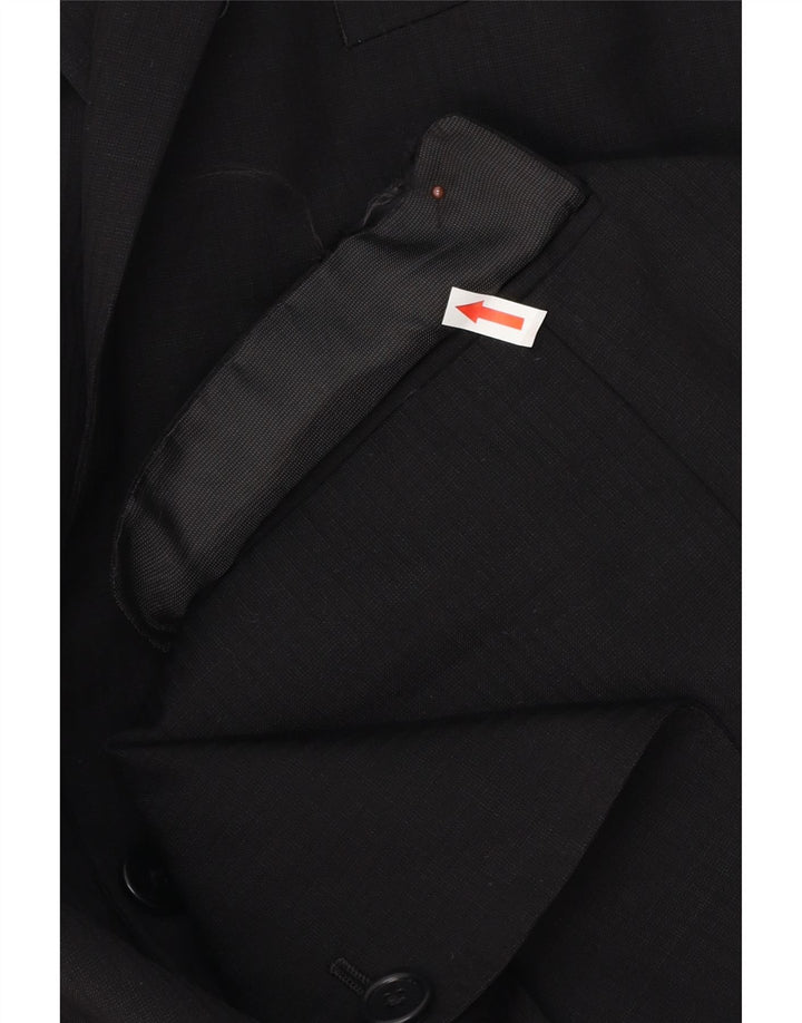 Michael Kors Veste blazer longue à 2 boutons pour homme UK 46 3XL Laine noire