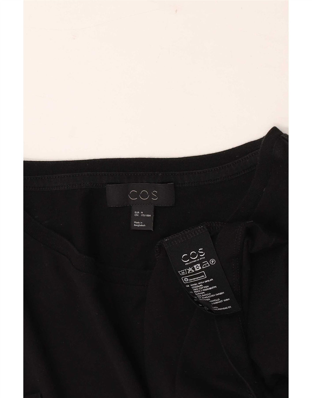 Cos T-Shirt Homme Haut Noir Moyen Coton