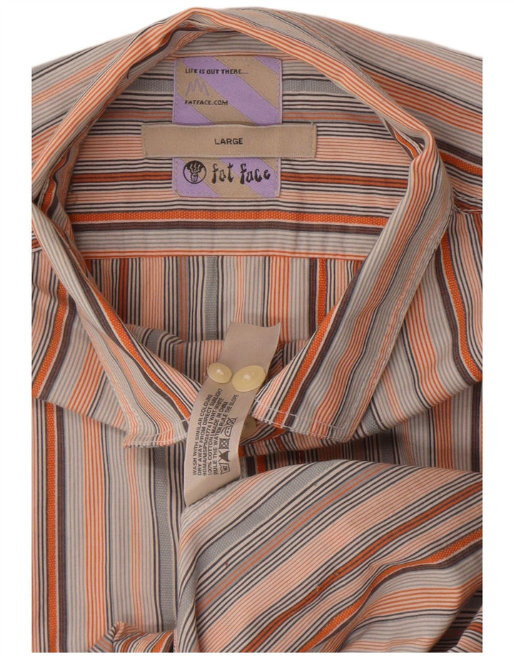 Chemise Homme Fat Face Large Coton Rayé Multicolore