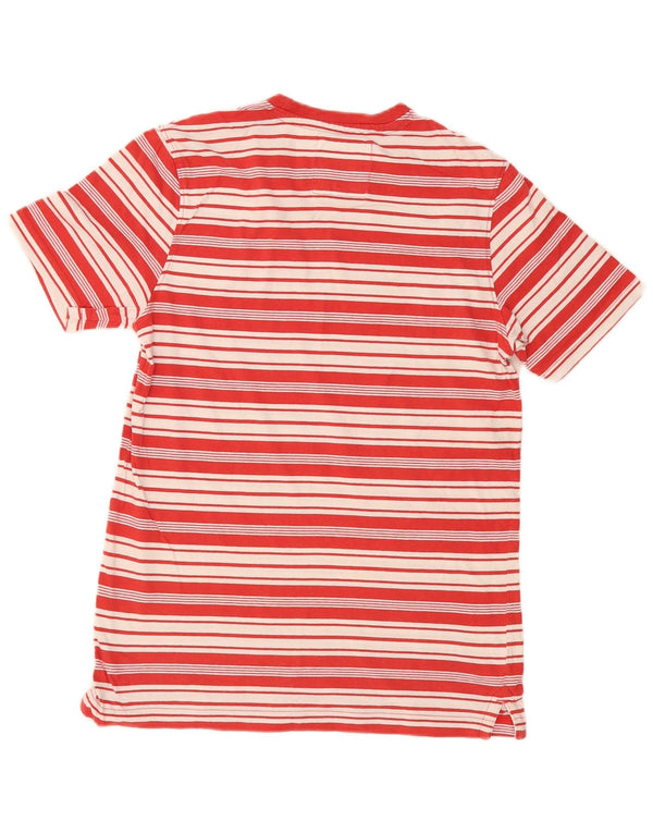 Crew Clothing T-Shirt Homme Coton Rayé Rouge Moyen