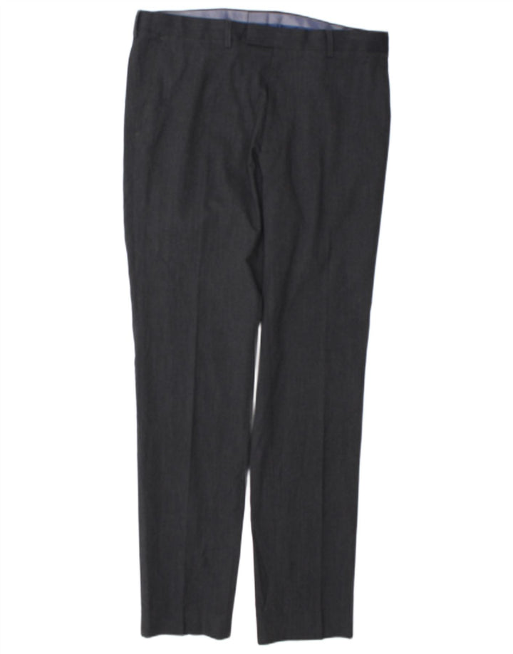 Marks & Spencer Pantalon de costume super slim pour homme W34 L33 Gris Polyester