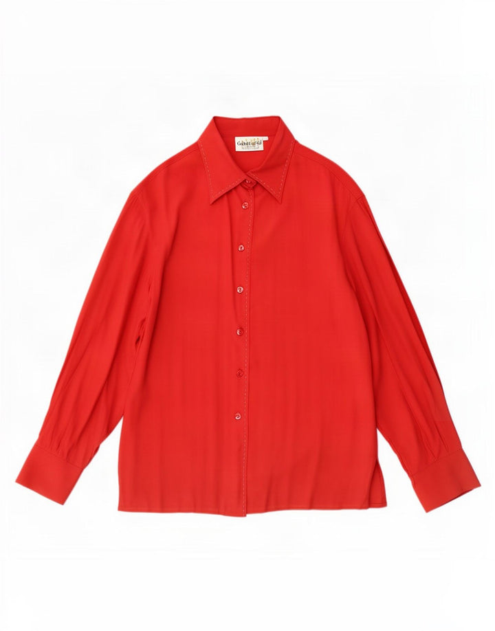 Gabrielle Chemisier Femme UK 16 Large Acétate Rouge