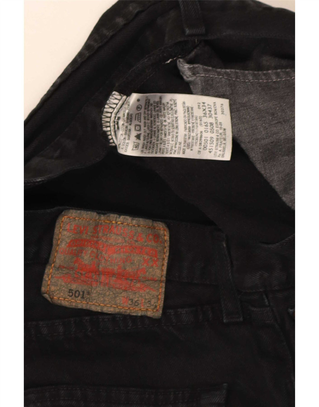 Levi's Jean Droit 501 Homme Noir W36 L34 Coton