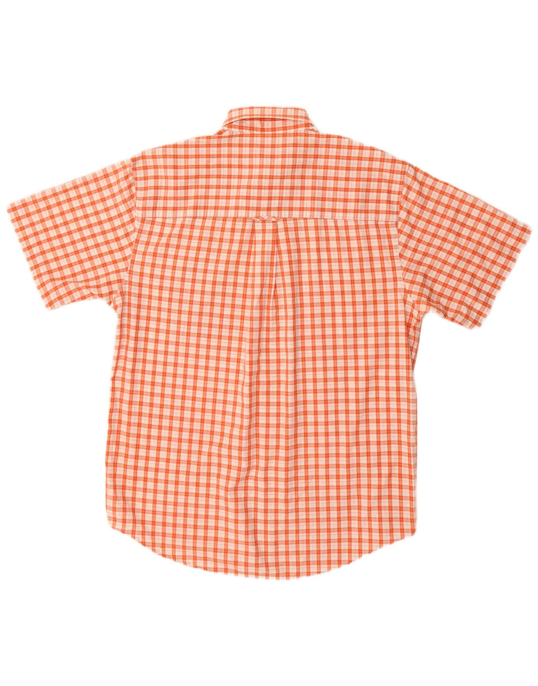 CHAPS RALPH LAUREN Chemise à manches courtes homme en coton à carreaux orange moyen