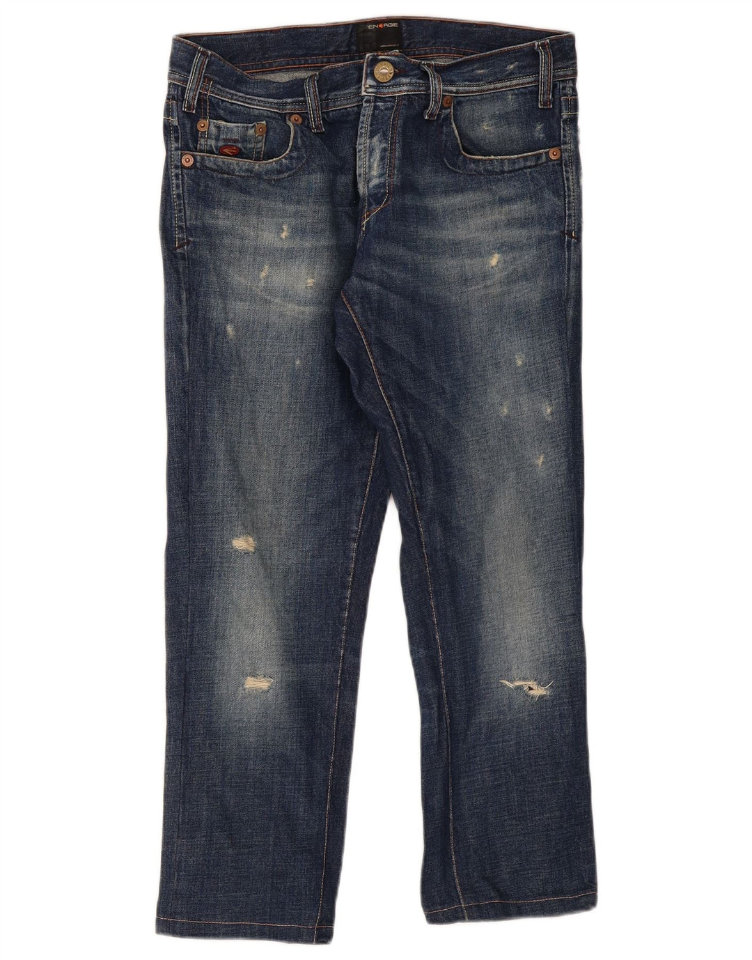 Energie Jean droit vieilli femme W33 L25 coton bleu