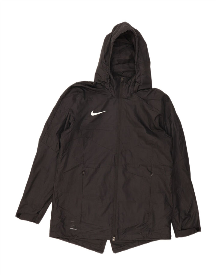 Nike Veste de pluie à capuche pour homme UK 40 Large Noir Polyester