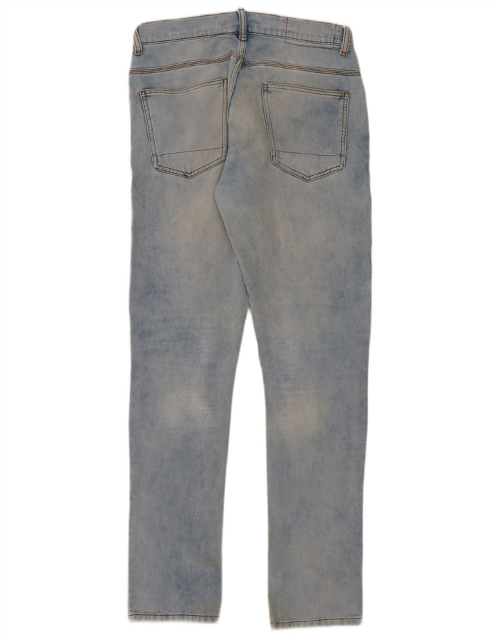 Zara Jean Slim Homme EU 40 Moyen W34 L34 Bleu Coton