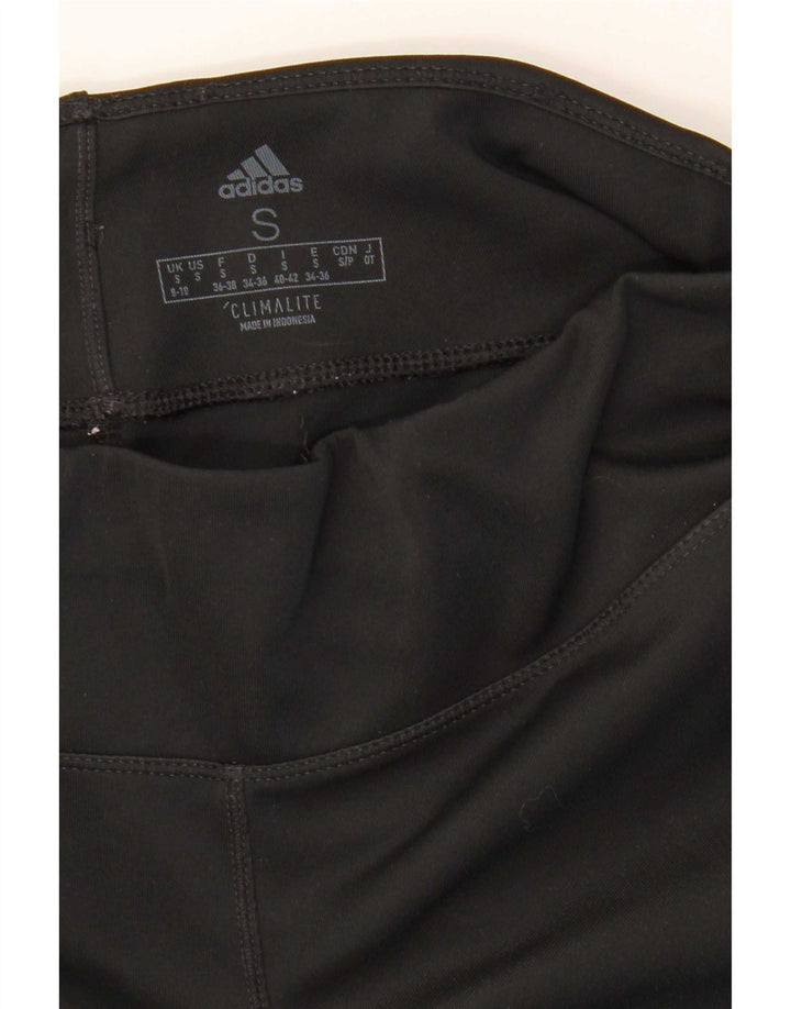 Adidas Femmes Aeroready Capri Leggings UK 8/10 Petit Noir Polyester