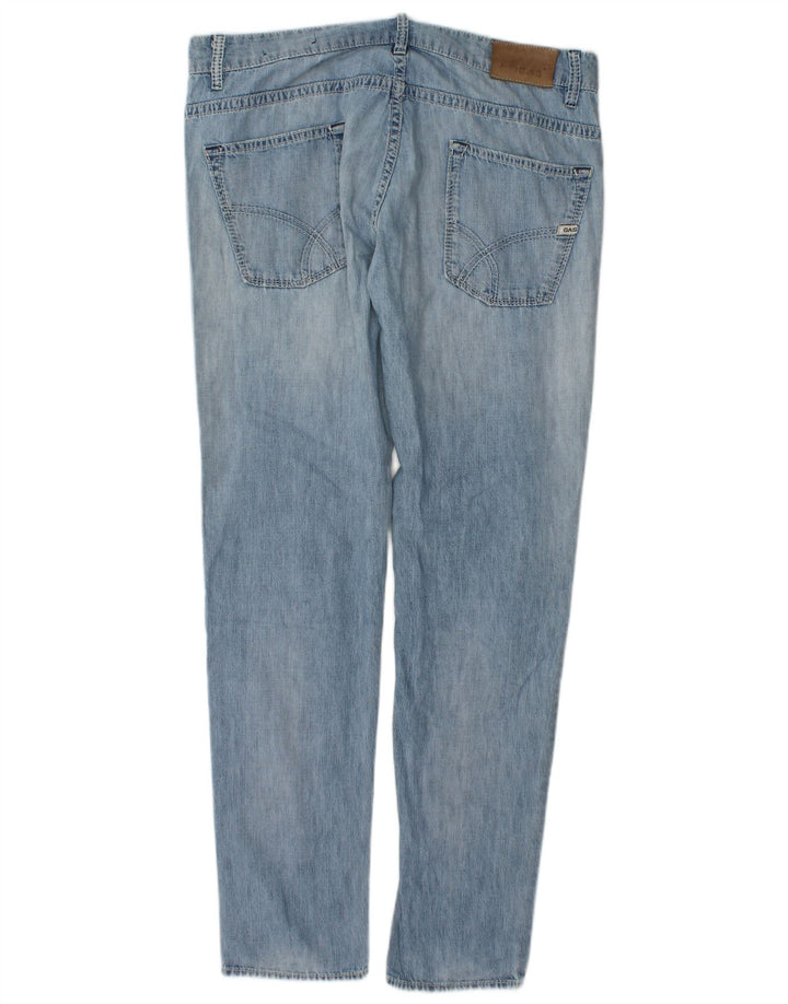 Gas Jean slim vieilli pour homme W34 L32 en coton bleu
