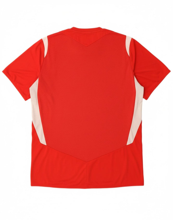 UMBRO Mens T-Shirt Top Large Red Colourblock Polyester Vintage Umbro and Second-Hand Umbro from Messina Hembry 