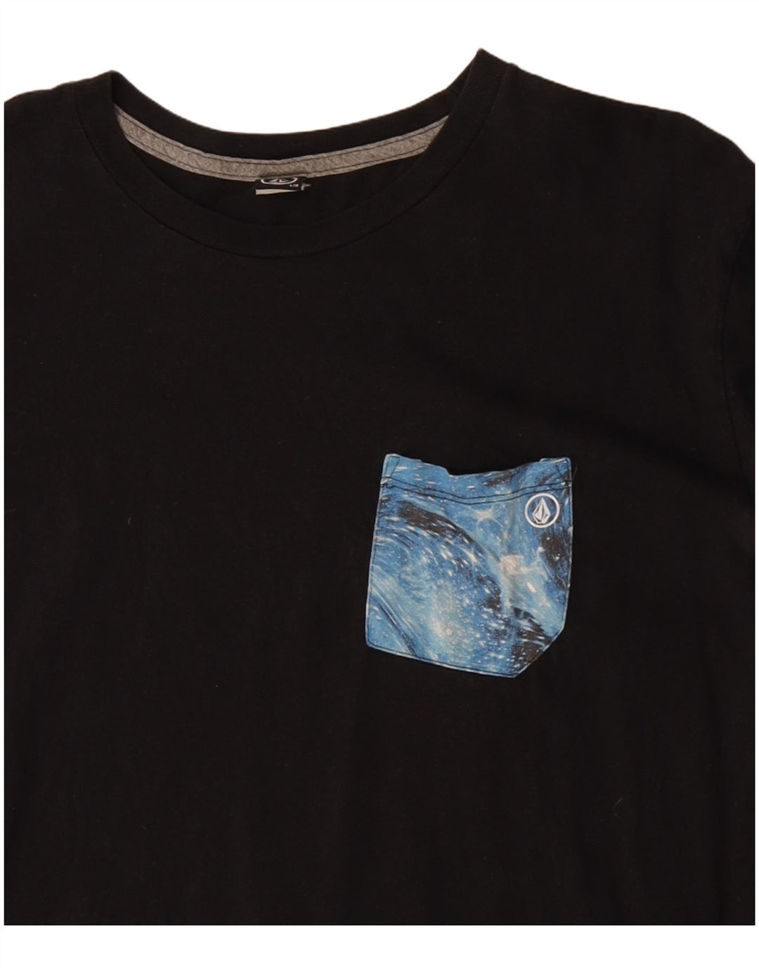 Volcom T-shirt graphique pour femme UK 16 Large Noir Coton