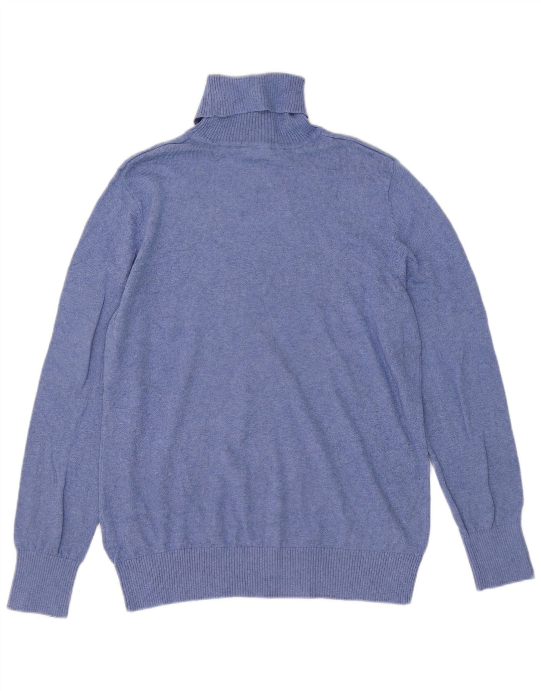 L.L.Bean Pull col roulé pour homme en coton bleu Taille L