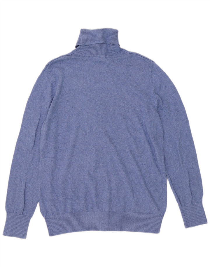 L.L.Bean Pull col roulé pour homme en coton bleu Taille L