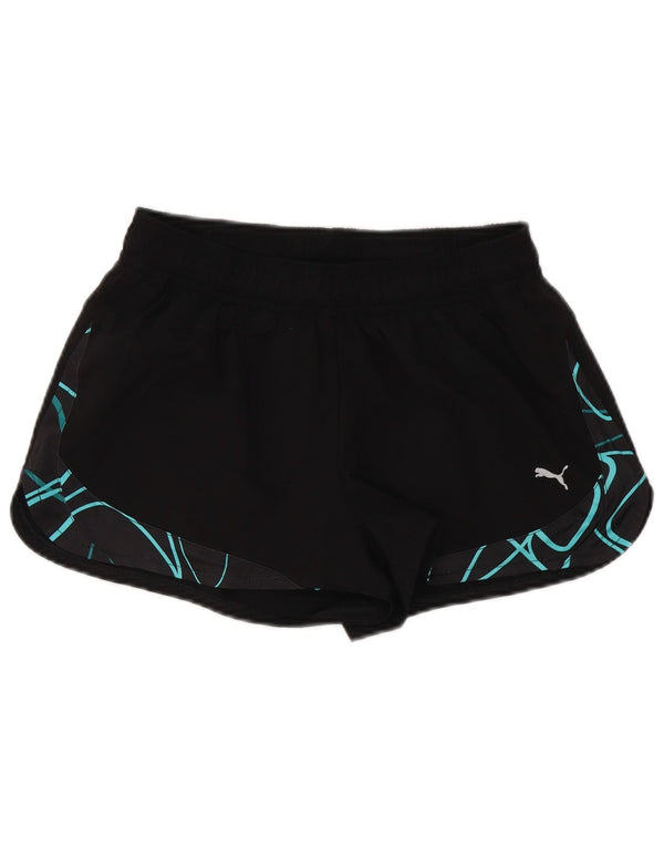 Puma Short de sport pour femme UK 12 Medium Noir Géométrique