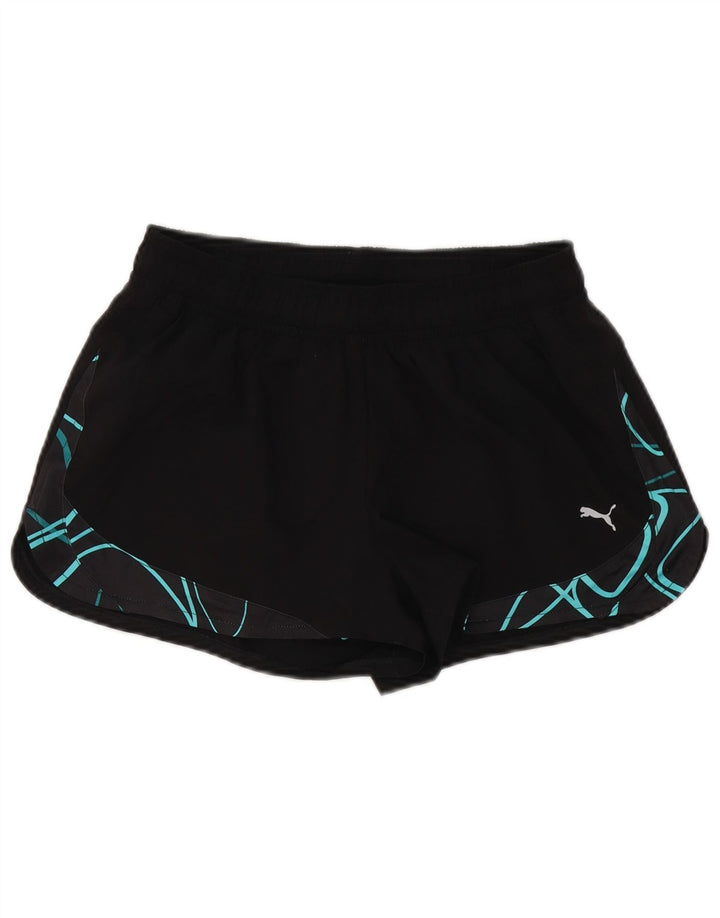 Puma Short de sport pour femme UK 12 Medium Noir Géométrique