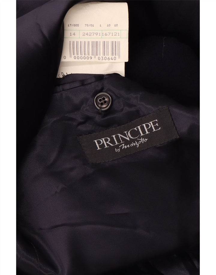 Marzotto Manteau Principe Double Boutonnage Homme IT 50 Large Bleu Marine