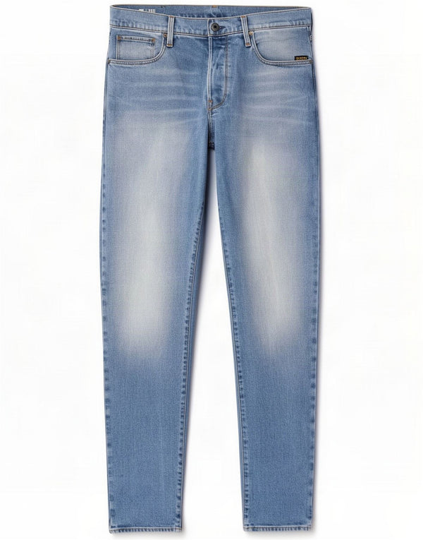 G-Star Mens 3301 Slim Jeans W34 L36 Bleu Coton
