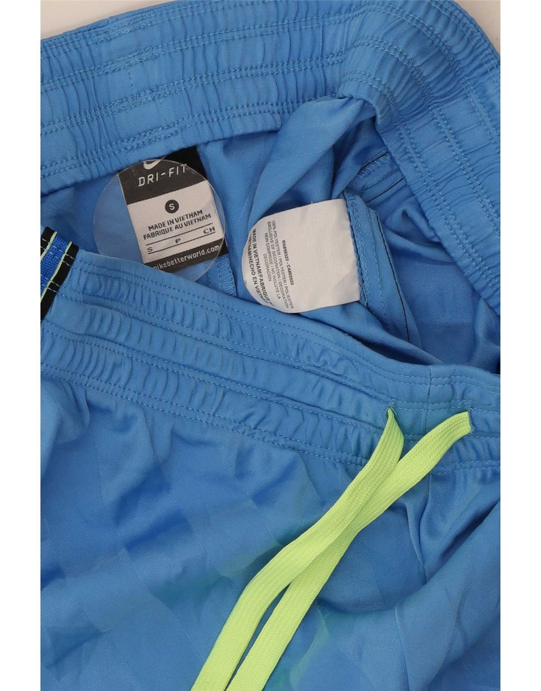 Nike Short de sport pour homme Petit polyester rayé bleu