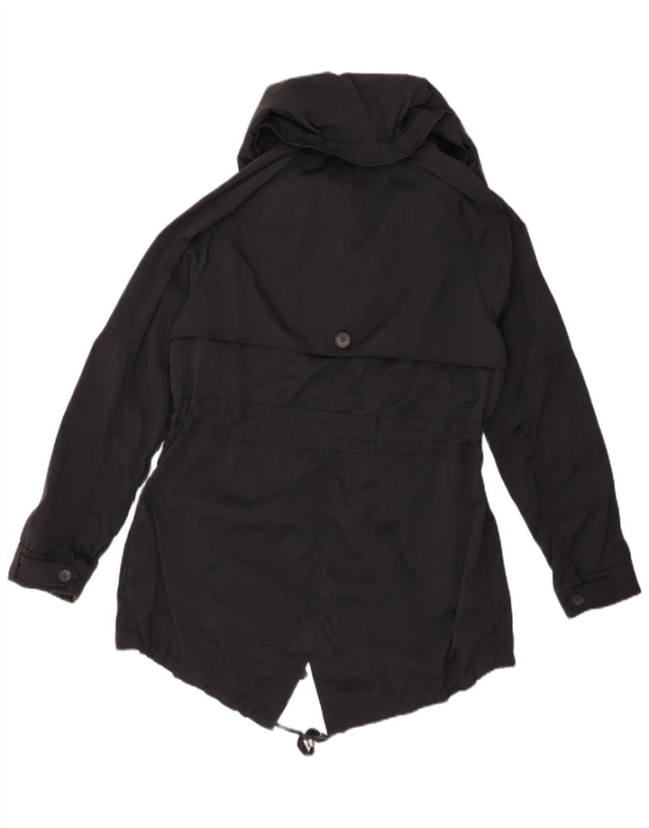 ZARA Veste parka surdimensionnée à capuche pour femme UK 10 Small Noir