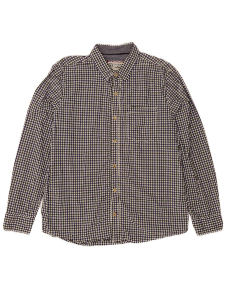 Chemise Homme Fat Face XL Coton Vichy Bleu Marine