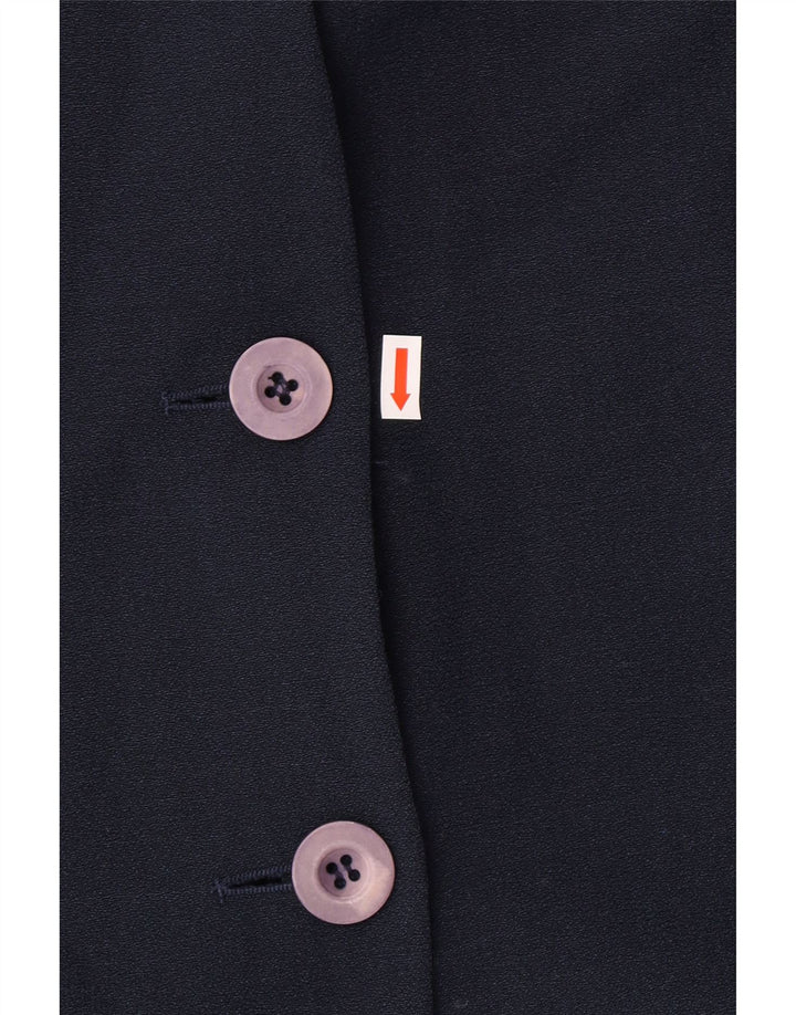 LUISA SPAGNOLI Veste blazer 3 boutons pour femme UK 14 Bleu marine moyen