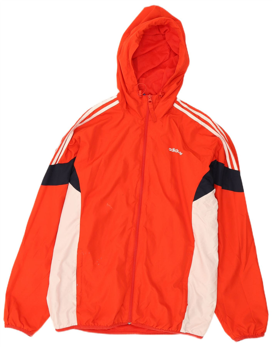 Adidas Veste de survêtement à capuche pour homme Rouge moyen Polyester colour block