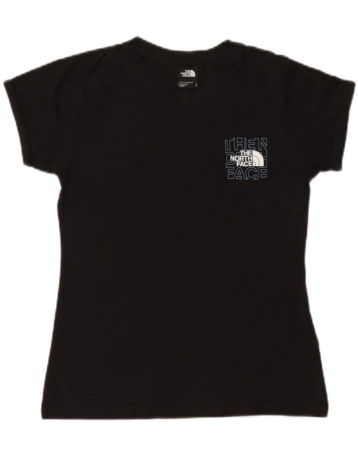 THE NORTH FACE T-shirt graphique pour femme UK 14 en coton noir moyen